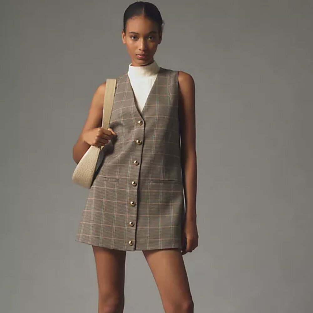 By Anthropologie Vest Mini Dress